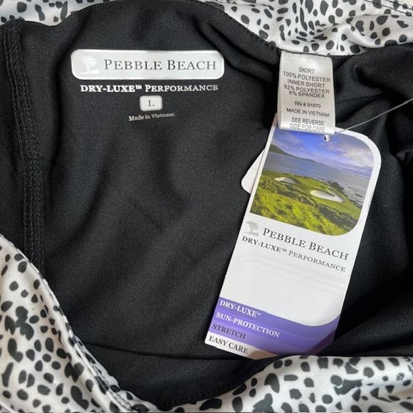 Pebble Beach NEW Dry-Luxe Performance Leopard Ombre Golf Skort Size Large - Picture 8 of 11